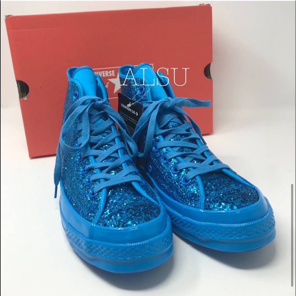 Converse Chuck 70 HI Glitter✨Blue Hero W AUTHENTIC - Picture 5 of 8